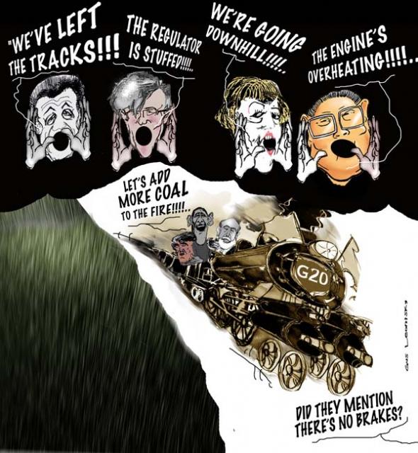 on a rusted iron horse .....